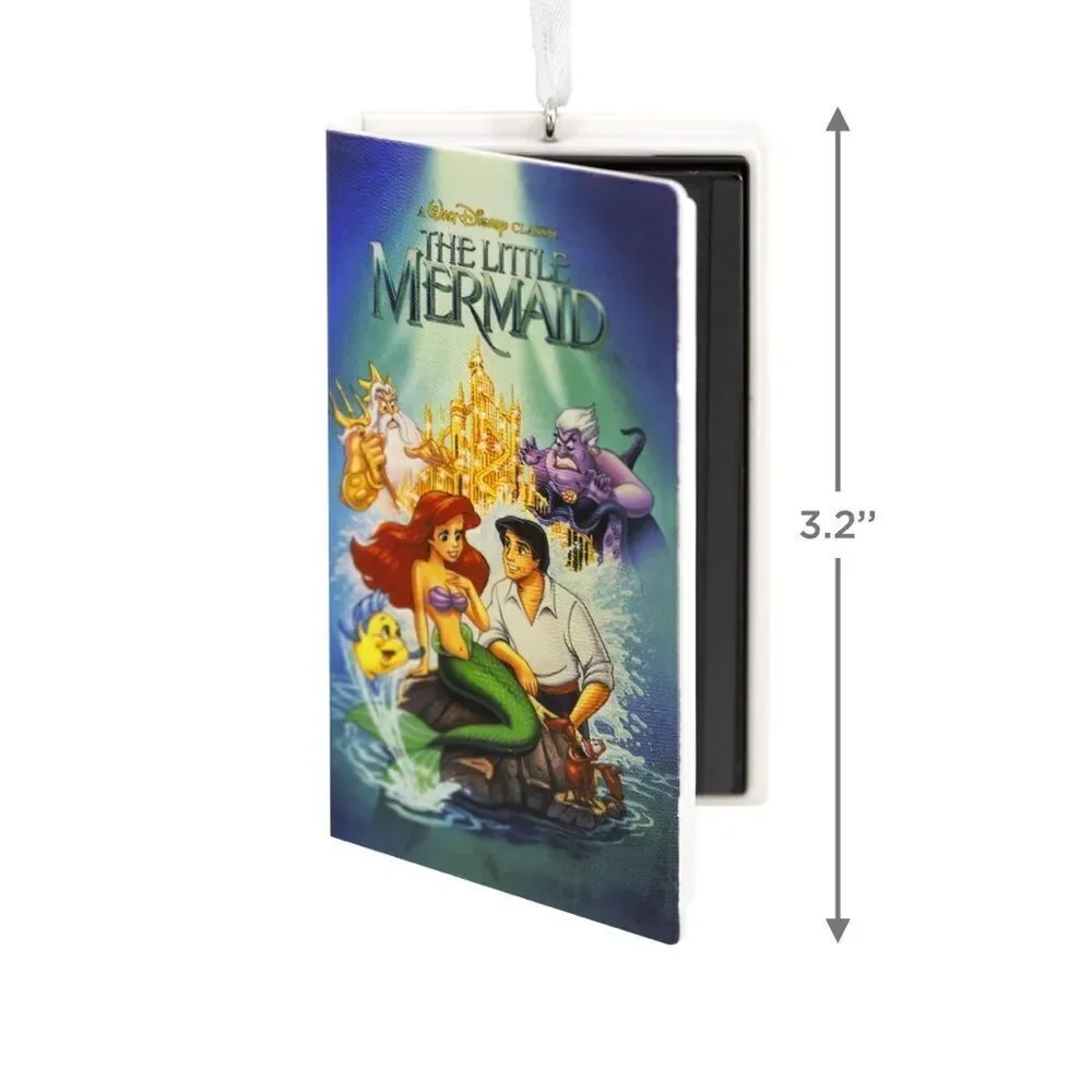 Hallmark Disney The Little Mermaid Retro Video Cassette Case Ornament NWT